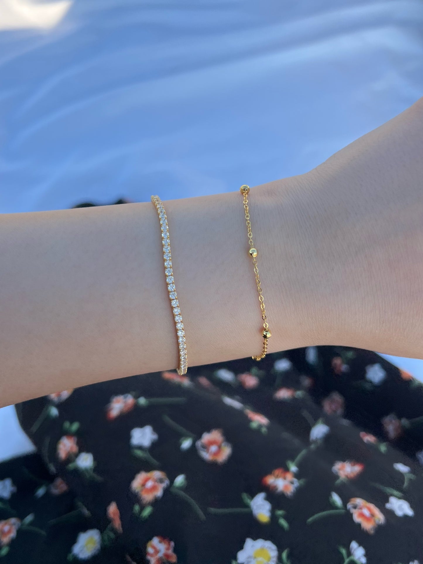 Nora Gold Ball Sterling Silver Bracelet