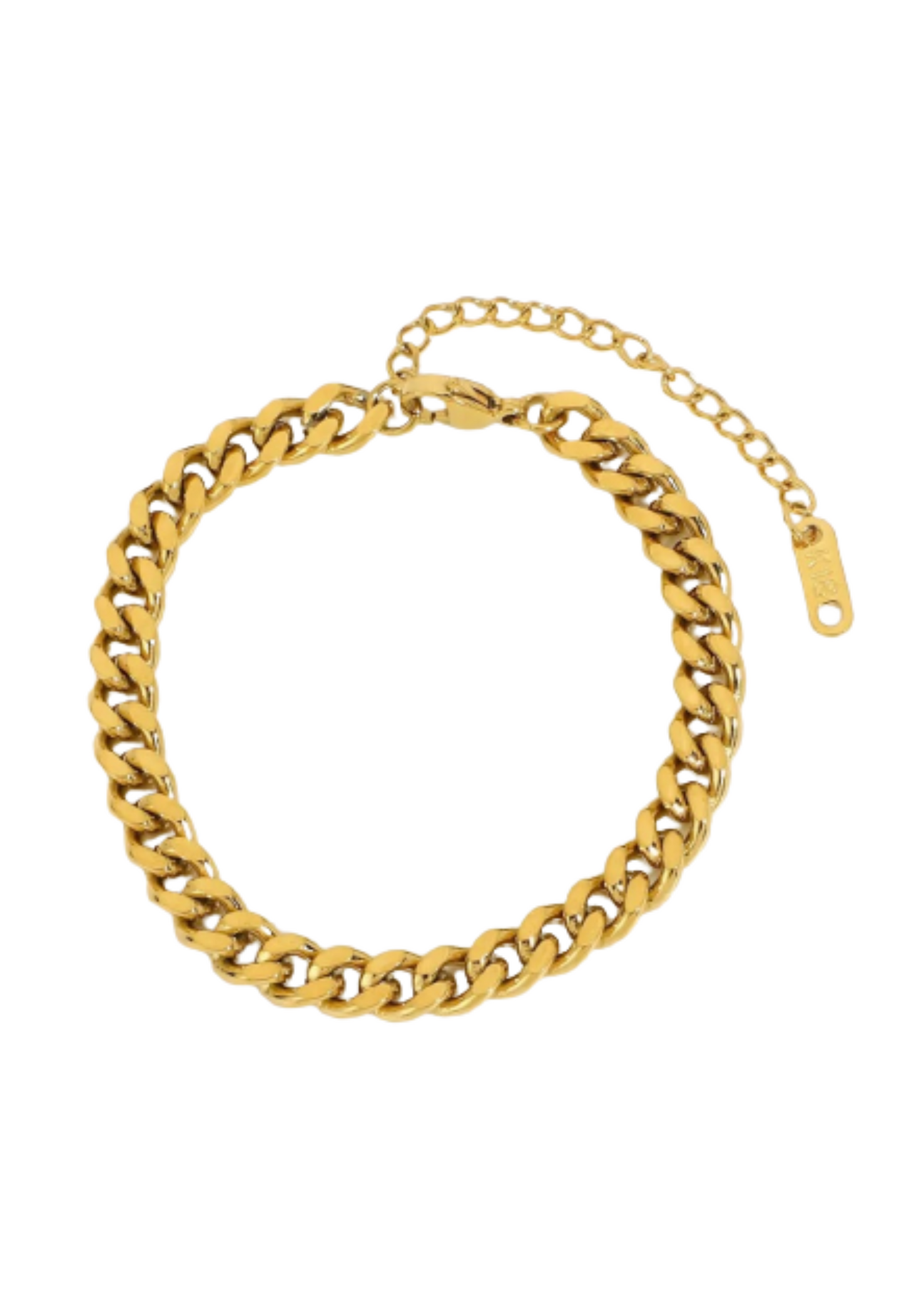 Classic Cuban Chain Anklet- Gold