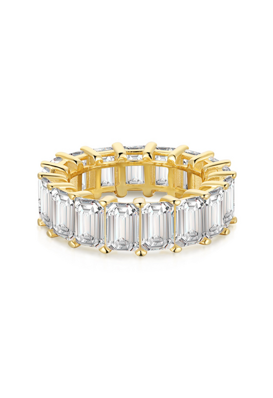 Raya Eternity Band Sterling Silver Ring- Gold