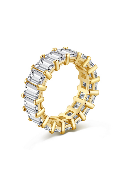 Raya Eternity Band Sterling Silver Ring- Gold