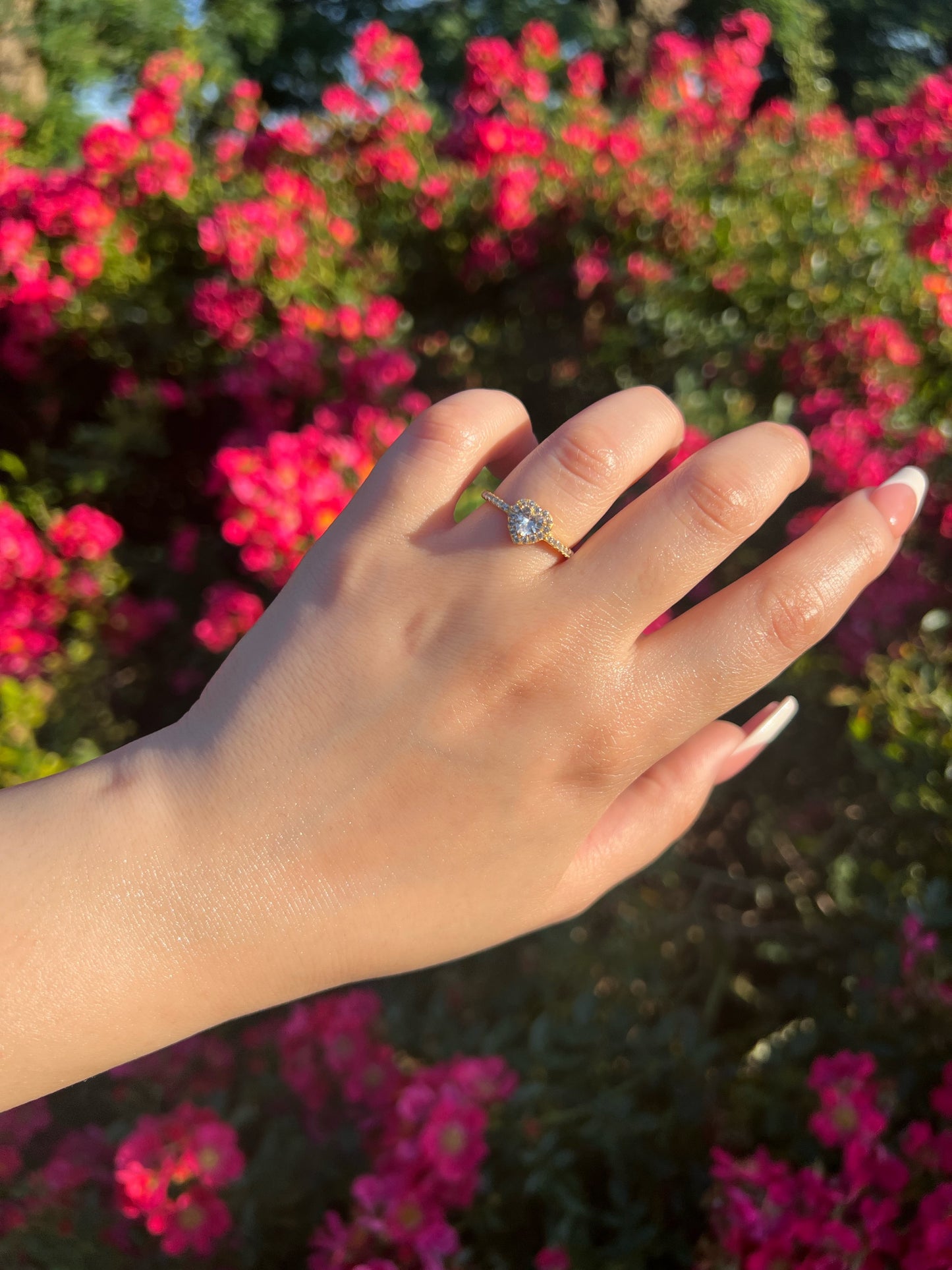 Mini Elina Heart Sterling Silver Ring- Gold