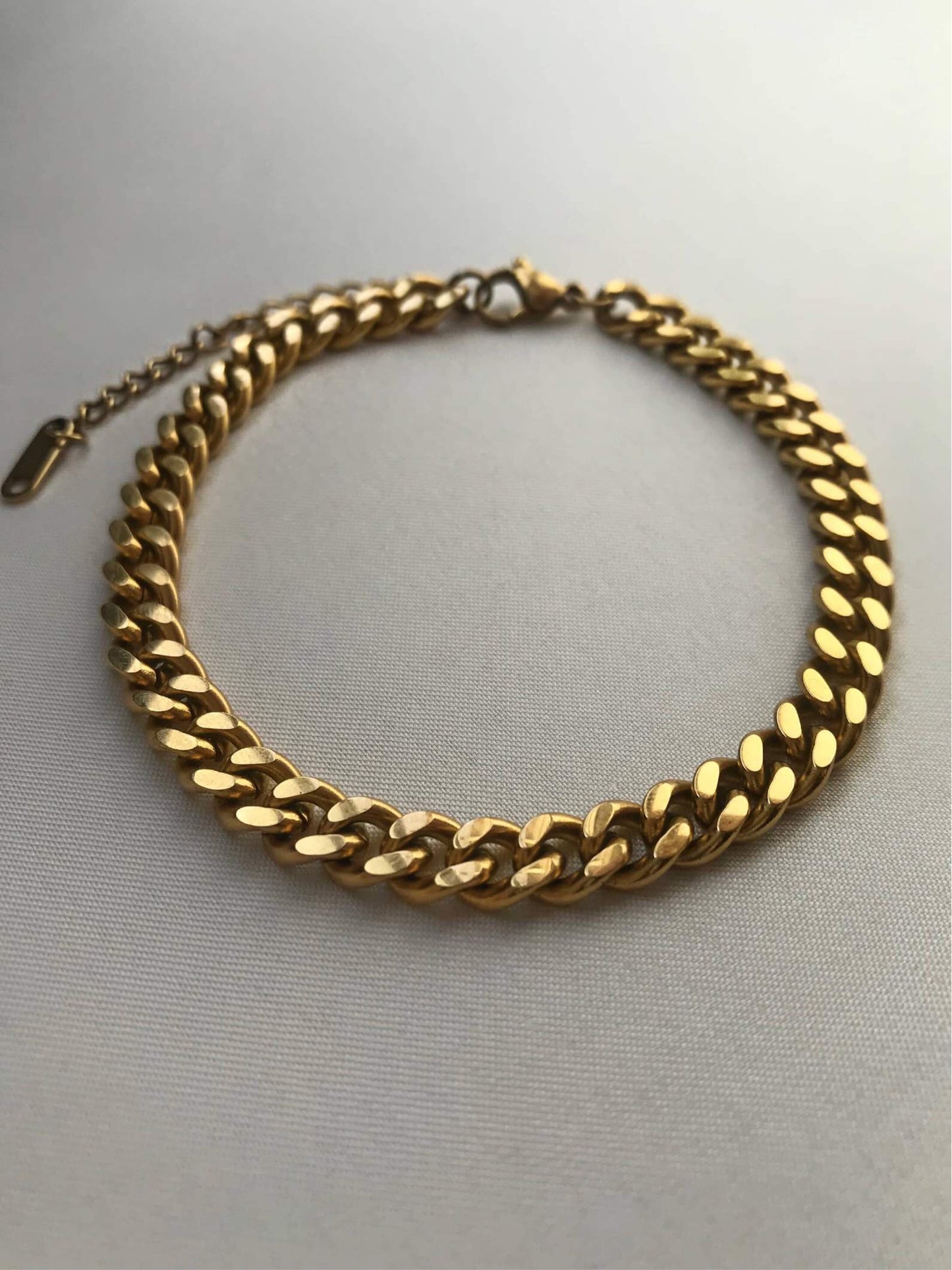 Classic Cuban Chain Anklet- Gold