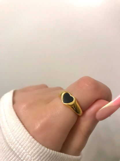 Black Heart Ring