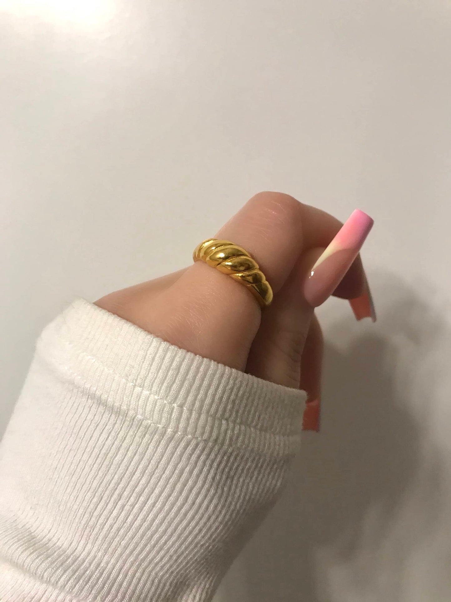 Helena Gold Croissant Ring