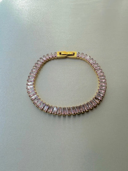 Cubic Zirconia Baguette Tennis Bracelet